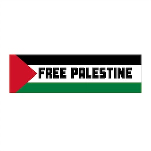 Free Palestine Bumper Stickers - Anti-Genocide Anti-War Save Gaza, Pro-Palestine Car Decal, Political Activist Sticker, Social Justice Vinyl
