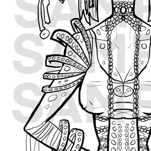 Sexy Devil Girl Coloring Page, Horned Chick, Anime Girl, Kawaii, Manga