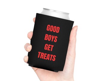 Enfriador de latas con diseño de perros "Los chicos buenos reciben golosinas" / Funda para bebidas para amantes de los perros