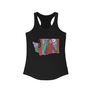Washington Sasquatch big foot WA Bigfoot cryptid cryptids Women&#39;s Ideal Racerback Tank