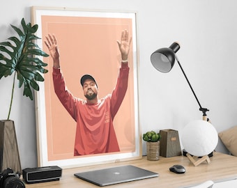 Ilustración digital de Kanye West