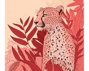 Estampado de guepardo rosa
