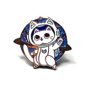 Astro Cat - Hard Enamel Lapel Pin 1.5”