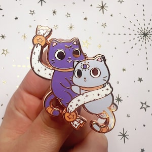 Gemini Zodiac Cat Pin