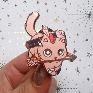 Sagittarius Zodiac Cat Pin