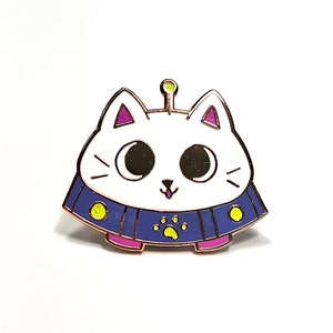 U.F.C. (Unidentified Flying Cat) - Hard Enamel Lapel Pin 1.5”