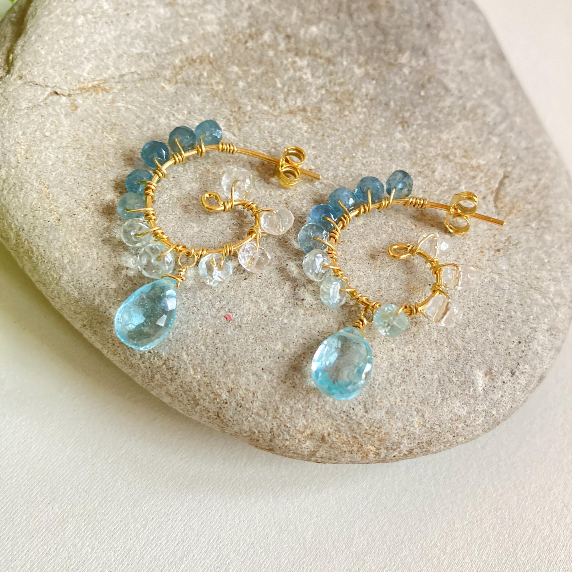 Orecchini A Cerchio Occhio Del Malocchio Placcati Oro 18k - Piccoli Cerchi Portafortuna Con Zirconi, Gioielli Spirituali Regalo Donna