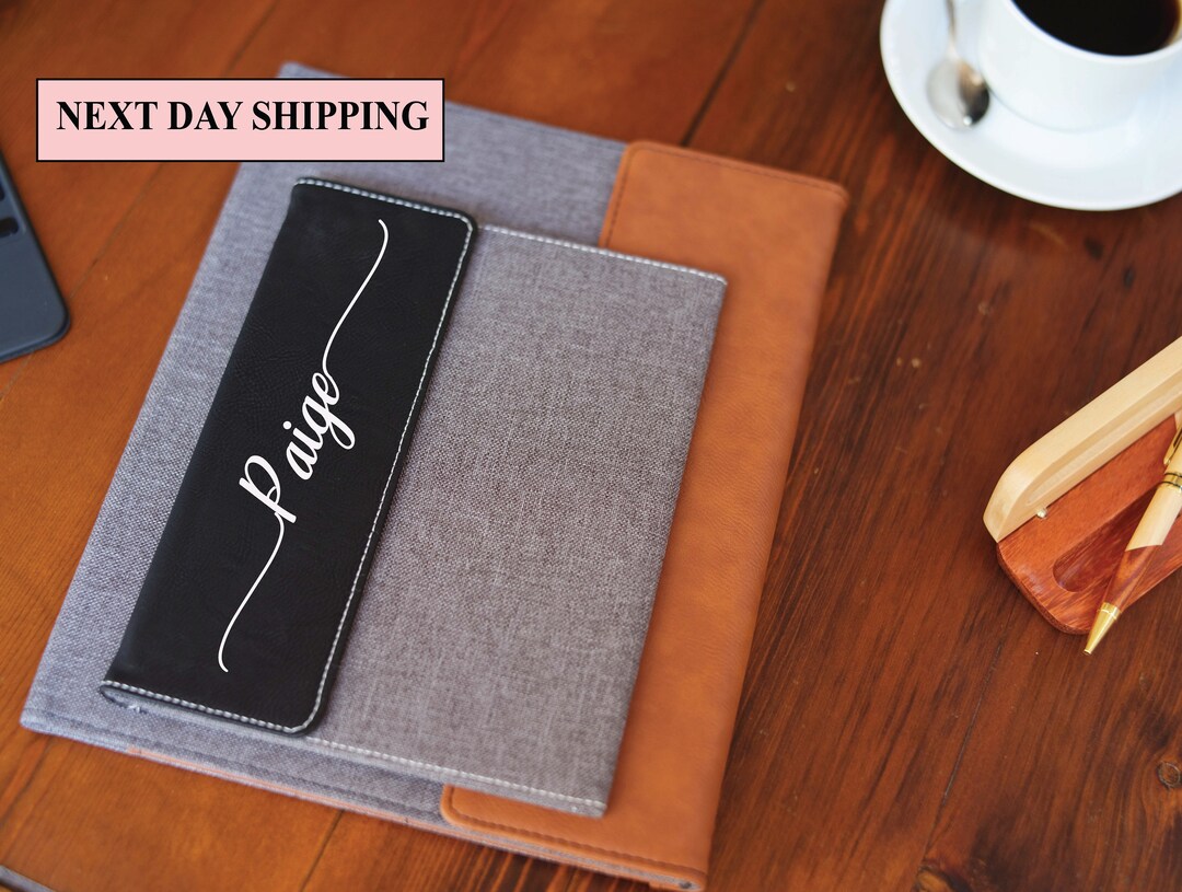Personalized Notebook,portfolio With Refillable Notepad Custom Engraved