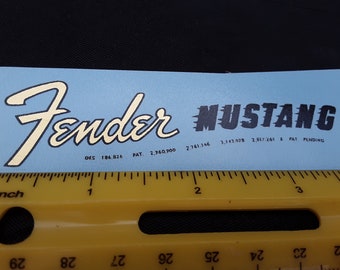 Metallic Gold Waterslide Decal: Fender Mustang Guitar Restoration