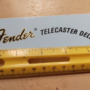 Glijbaansticker voor gitaar, SNELLE verzekerde verzending met TRACKING Premium reproductiesticker, metallic gouden inkt, restauratiekwaliteit