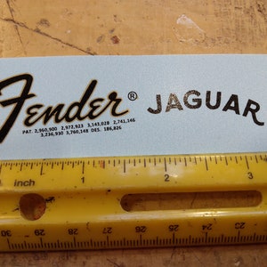 DISCOUNT Waterslide Decal for Electric Guitar &quot;second&quot; guitar waterslide decal. Scratched print. Metallic Gold ink.