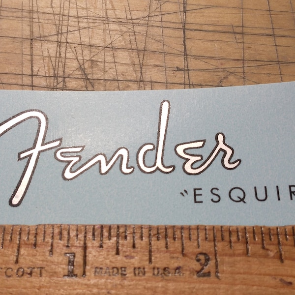 Fender Esquire Decal Fender Etsy