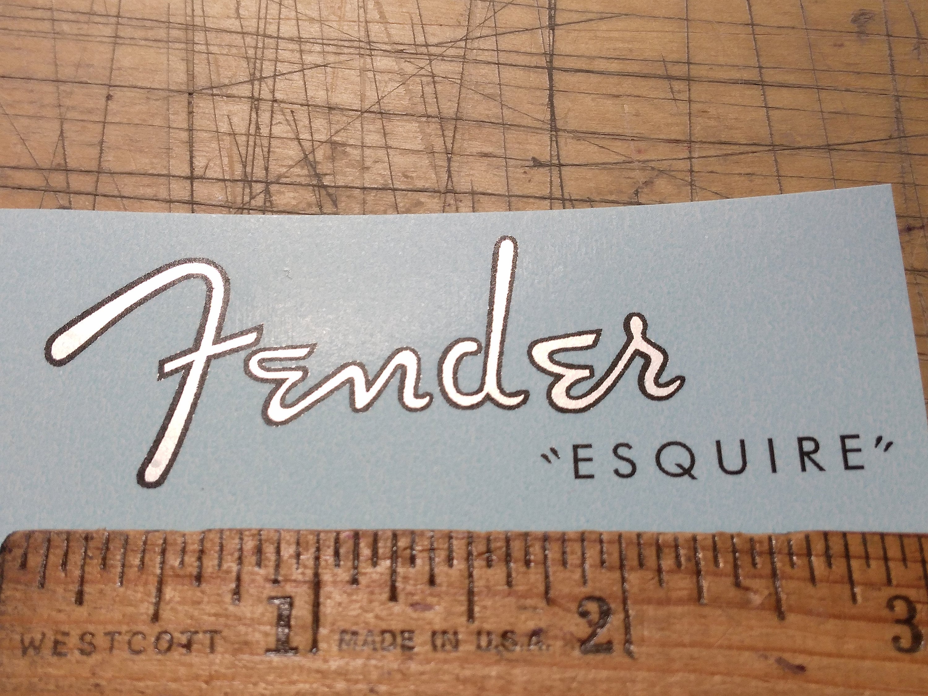 Metallic Silver Guitar Waterslide Decal: Restoration Grade Quality