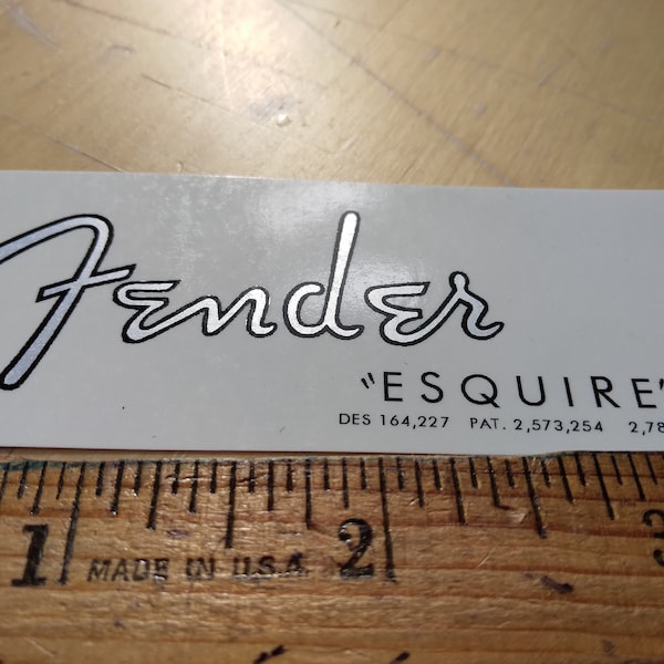 Fender Esquire Decal Fender Etsy