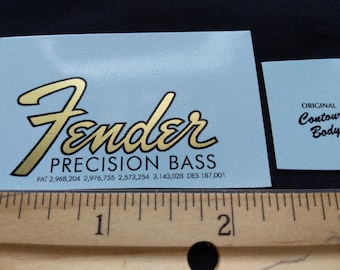Waterslide Decal for Guitar, FAST insured SHIPPING with TRACKING Premium reproduction decal, Metallic Gold Ink, Restoration Grade Quality
