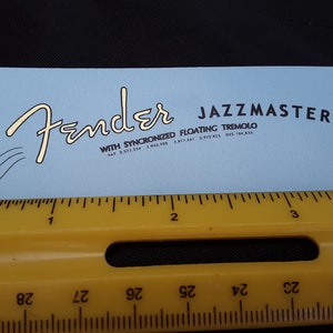 Waterslide Decal for Guitar, FAST insured SHIPPING with TRACKING Premium reproduction decal, Metallic Gold Ink, Restoration Grade Quality