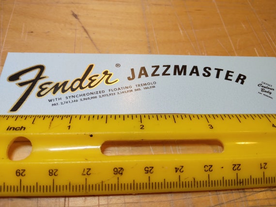 Custom Guitar Headstock Waterslide Aufkleber – 54 Style Gold & Schwarz