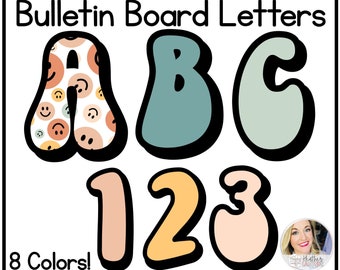bulletin board letters printable etsy
