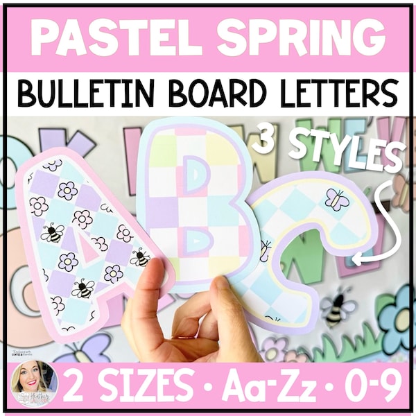 Spring Bulletin Board Letters | Printable Bulletin Board Letters | Spring Classroom Decor | Pastel Classroom Decor