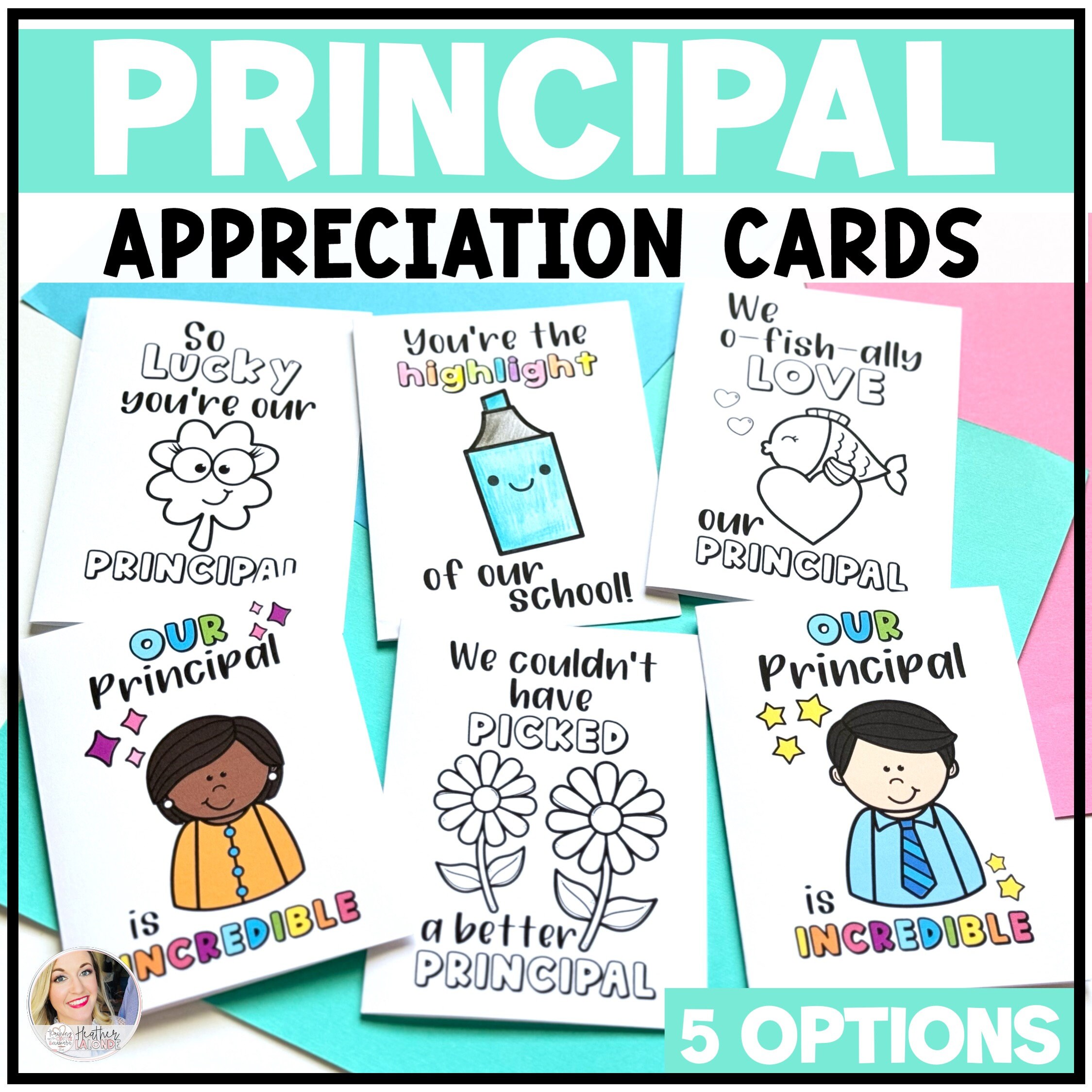 Principal Appreciation Day Printable - Principal Appreciation Cards - Principal Gift Idea - Printable Coloring Page for Principal Day