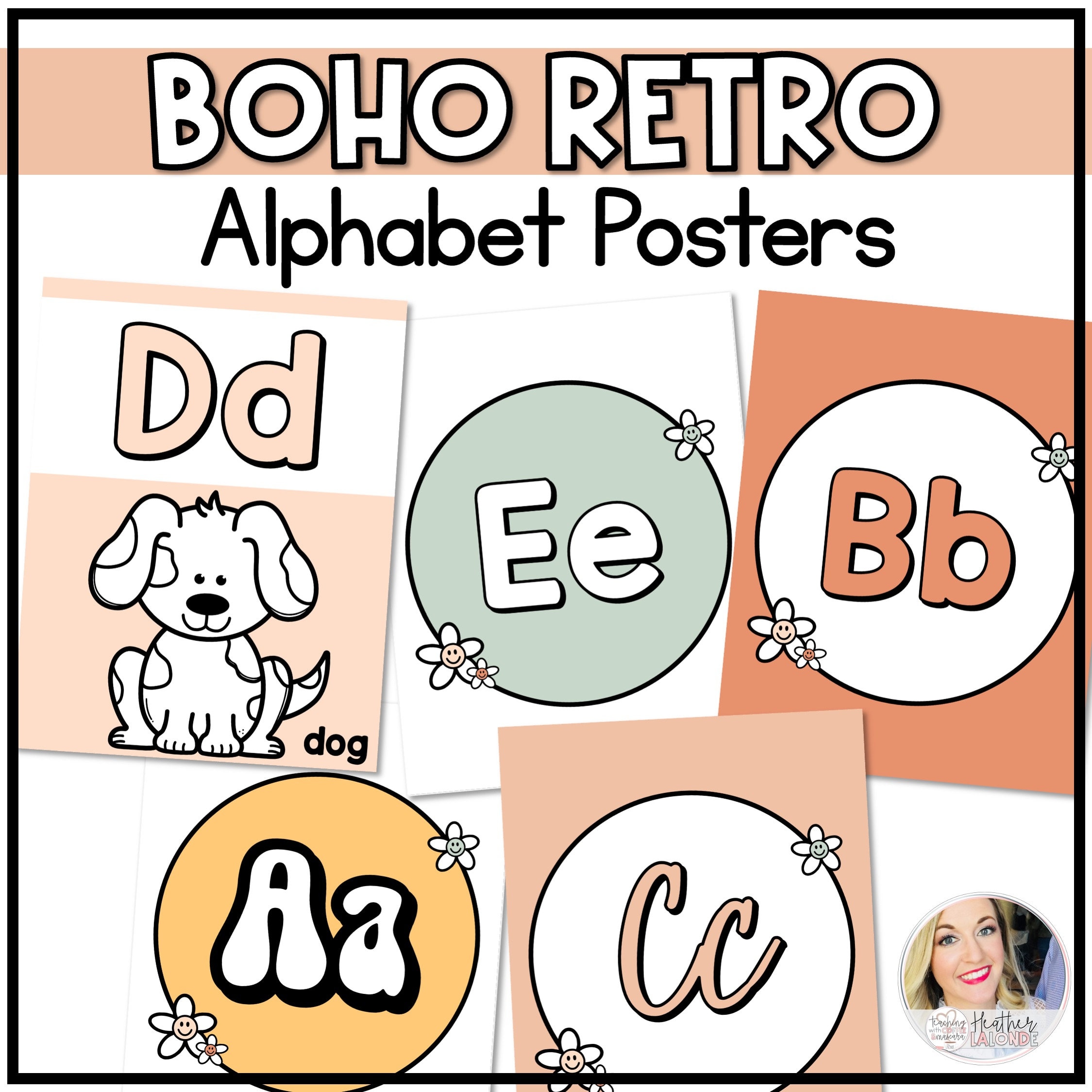Alphabet Poster Classroom, Bright Alphabet Posters, Alphabet