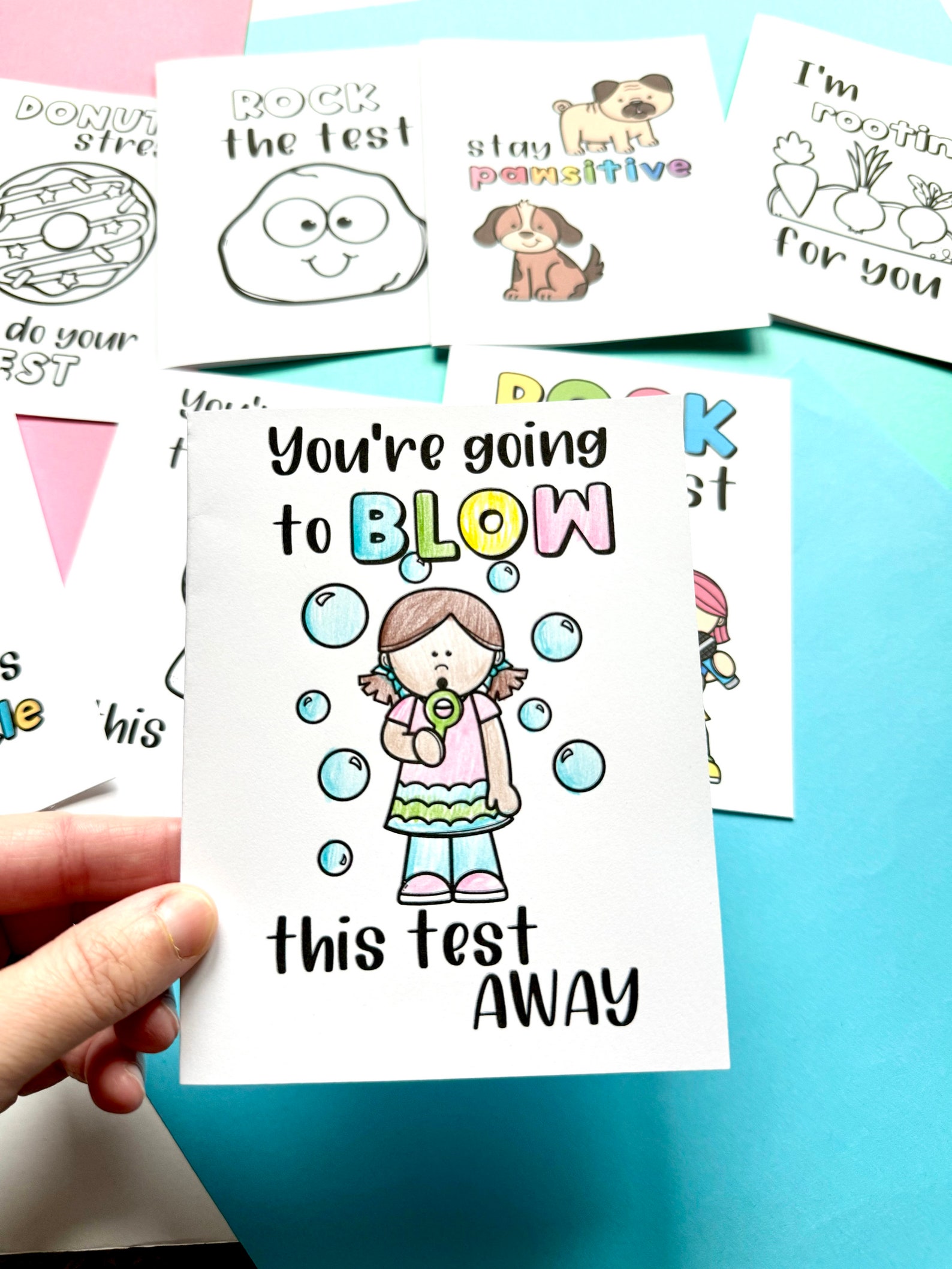 Motivational Testing Cards for Kids – Printable Encouragement Notes ...