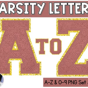Varsity Letters | Maroon | Varsity Letter PNG Alphabet | Bulletin Board Letters