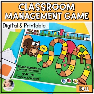 Classroom Behavior Management System - Cooperative Positive Classroom Management Games - Help The Squirrel - Digital - PDF - Fall Behavior