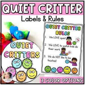Quiet Critters Jar Label - Quiet Critters Gedicht Afdrukbaar - Routebeschrijving om je eigen Quiet Critters te maken
