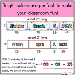 Flip Chart Calendar Set | Daily Flip Calendar Cards | Homeschool Decor ...