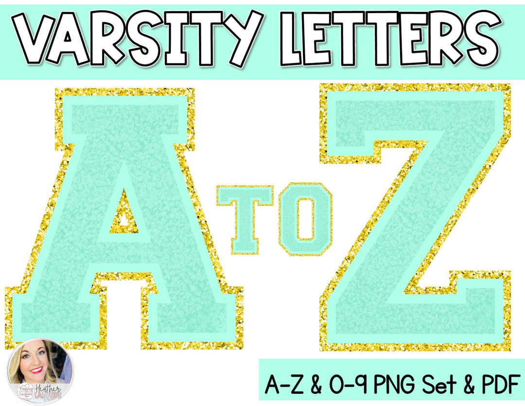 Varsity Letters Teal Varsity Letter PNG Alphabet Bulletin Board Letters