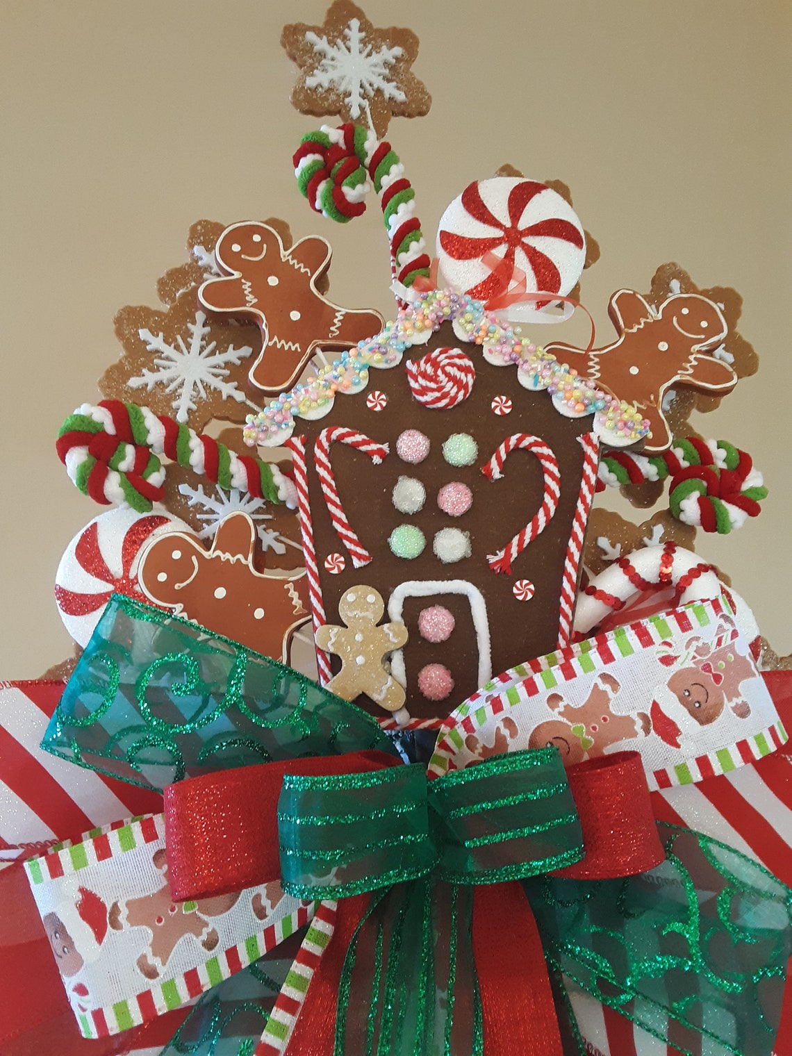 Gingerbread Tree Topper Cookie Tree Topper Tree Topper Etsy
