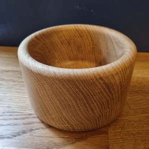 Solid Oak Serving Bowl for Bar Snacks