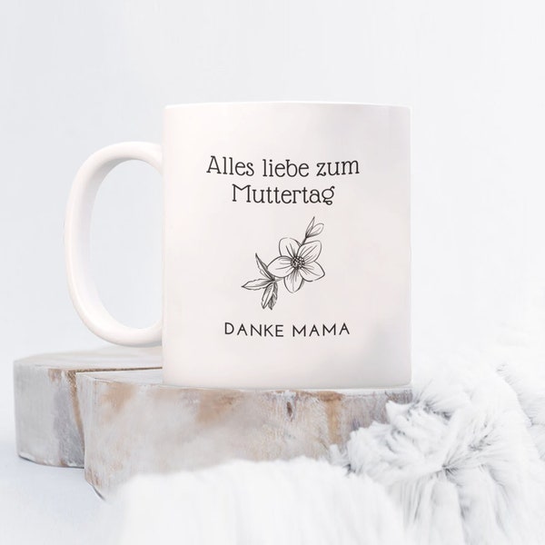 Alles liebe zum Muttertag, Happy German Mother's Day, Mug for German Mother's, Gift for her in German, Son & Daughter Gift for Mom