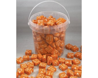 Starburst Original Sweets *ORANGE* Flavour Bucket Handle 150 Sweets Reusable Tub Choose Your Own Colour Kids Party Candy