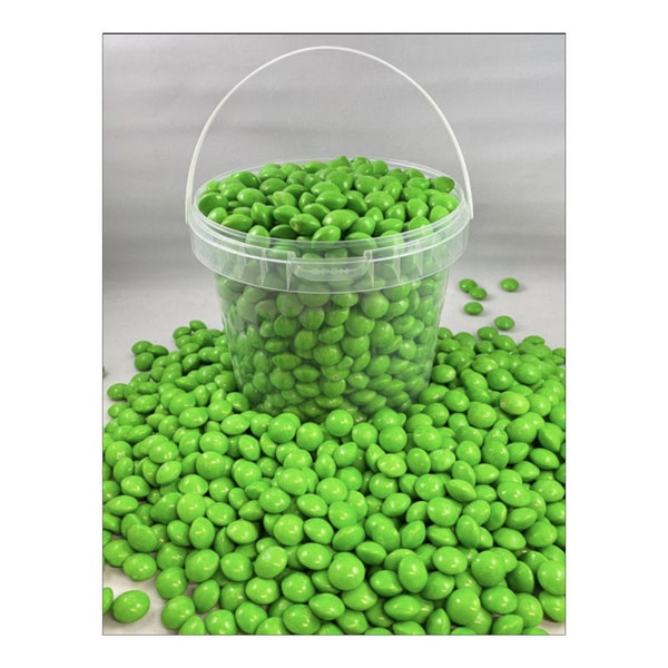 Skittles Green Sweets Apple Blackberry Flavour Wild Berry Choose Your Own Colour & Weight 1kg Bucket Reusable Tub