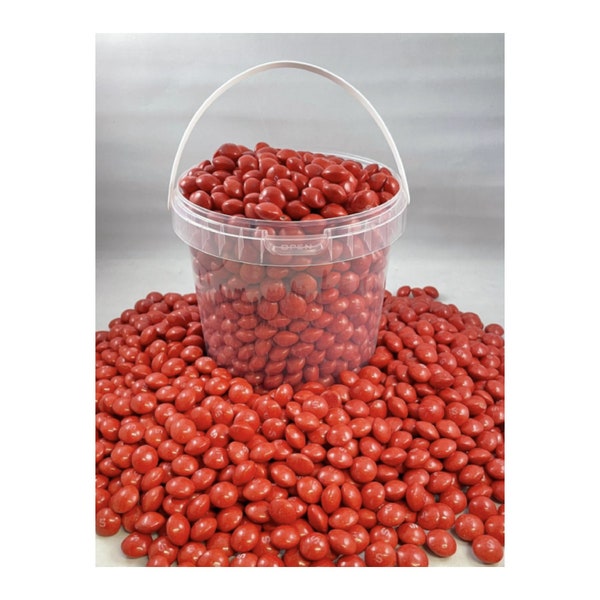 Skittles Red Sweets Strawberry Kiwi Flavour Wild Berry Choose Your Own Colour & Weight 1kg Bucket Reusable Tub