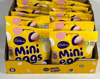 Cadbury Mini Eggs Bags 80g 2024 Nuovo stock - Scegli la quantità di uova di Pasqua regalo