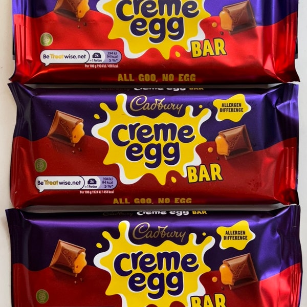 Cadbury Creme Egg Bar 123g Pack Of 3 Milk Chocolate Bar Limited Edition