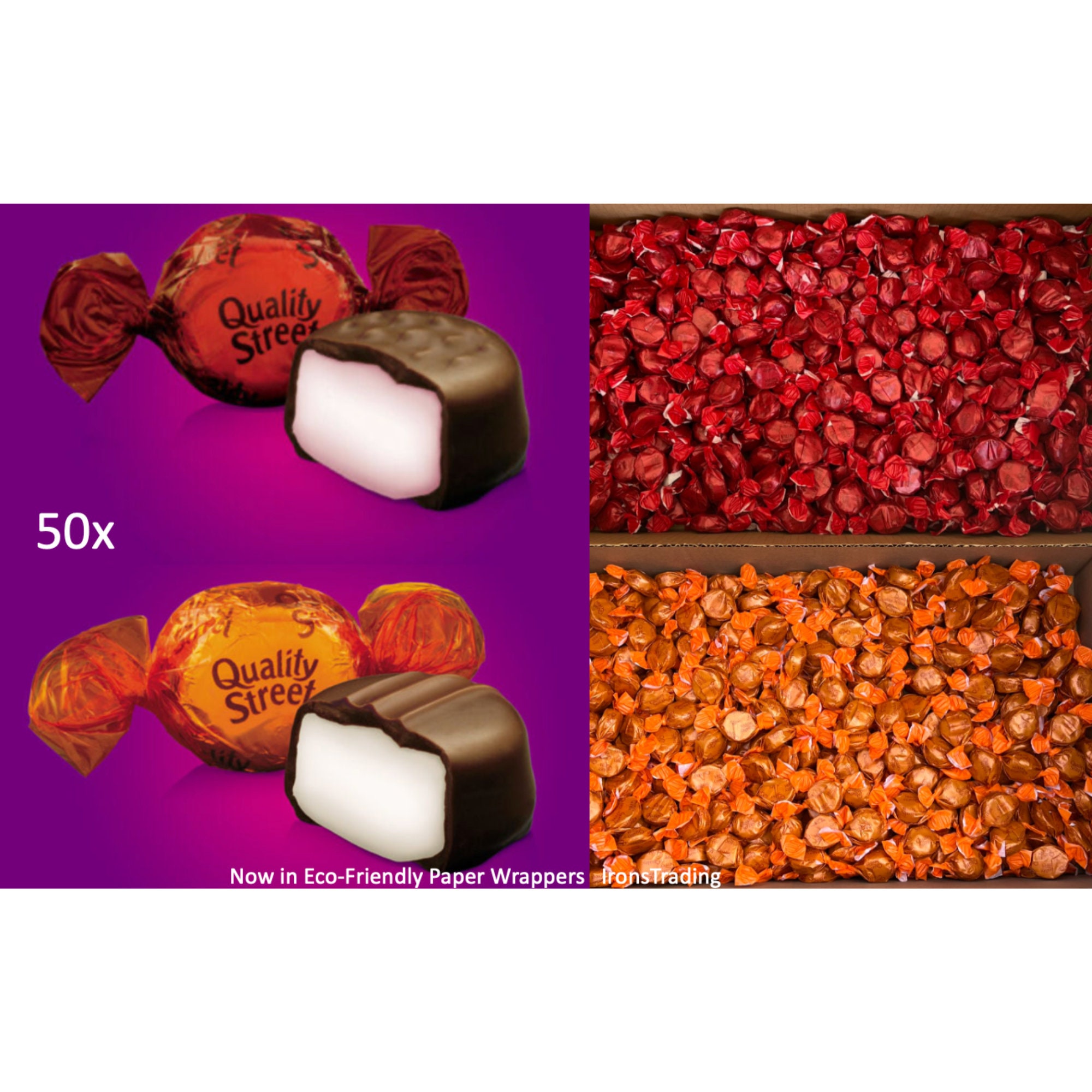 Quality Street Strawberry Orange Creme X50 Flavour Dated 08 24