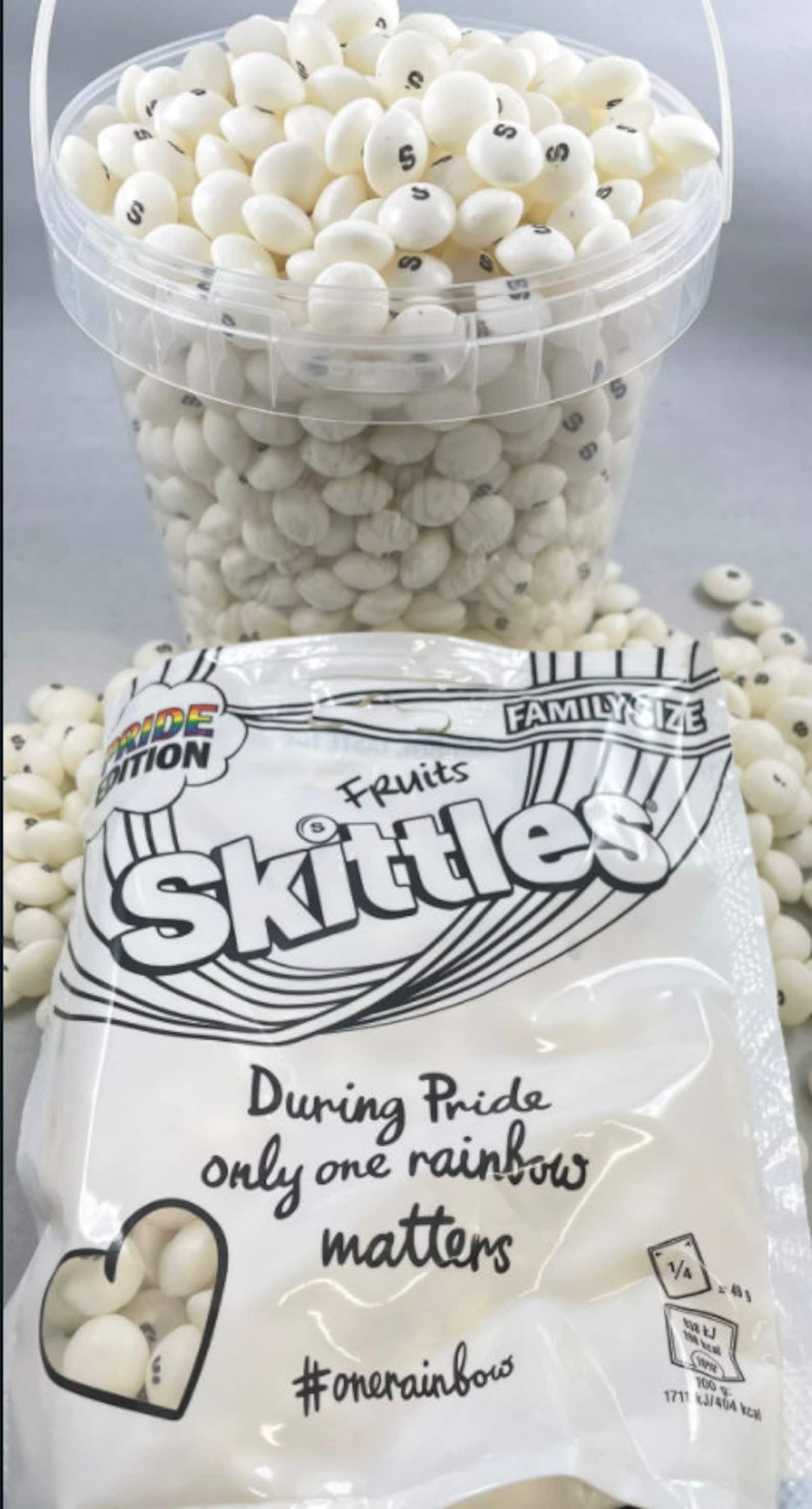 Skittles White Pride Edition 1kg Bucket of Sweets Choose Etsy