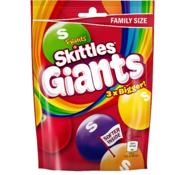 Skittles Purple Giants Sweets Flavour Original Skittles 1kg Bucket Reusable  Tub