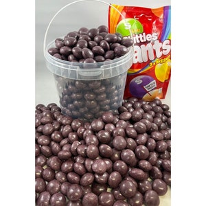 Skittles Purple Giants Sweets Flavour Original Skittles Choose Your Own Colour & Weight 1kg Bucket Reusable Tub