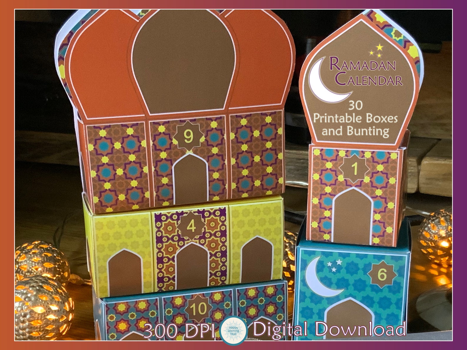 Printable Ramadan Calendar, Ramadan Countdown Calendar, Ramadan Mubarak ...