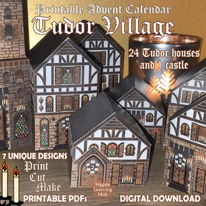 Printable Tudor Village Advent Calendar: DIY Christmas Castle (PDF) - Etsy