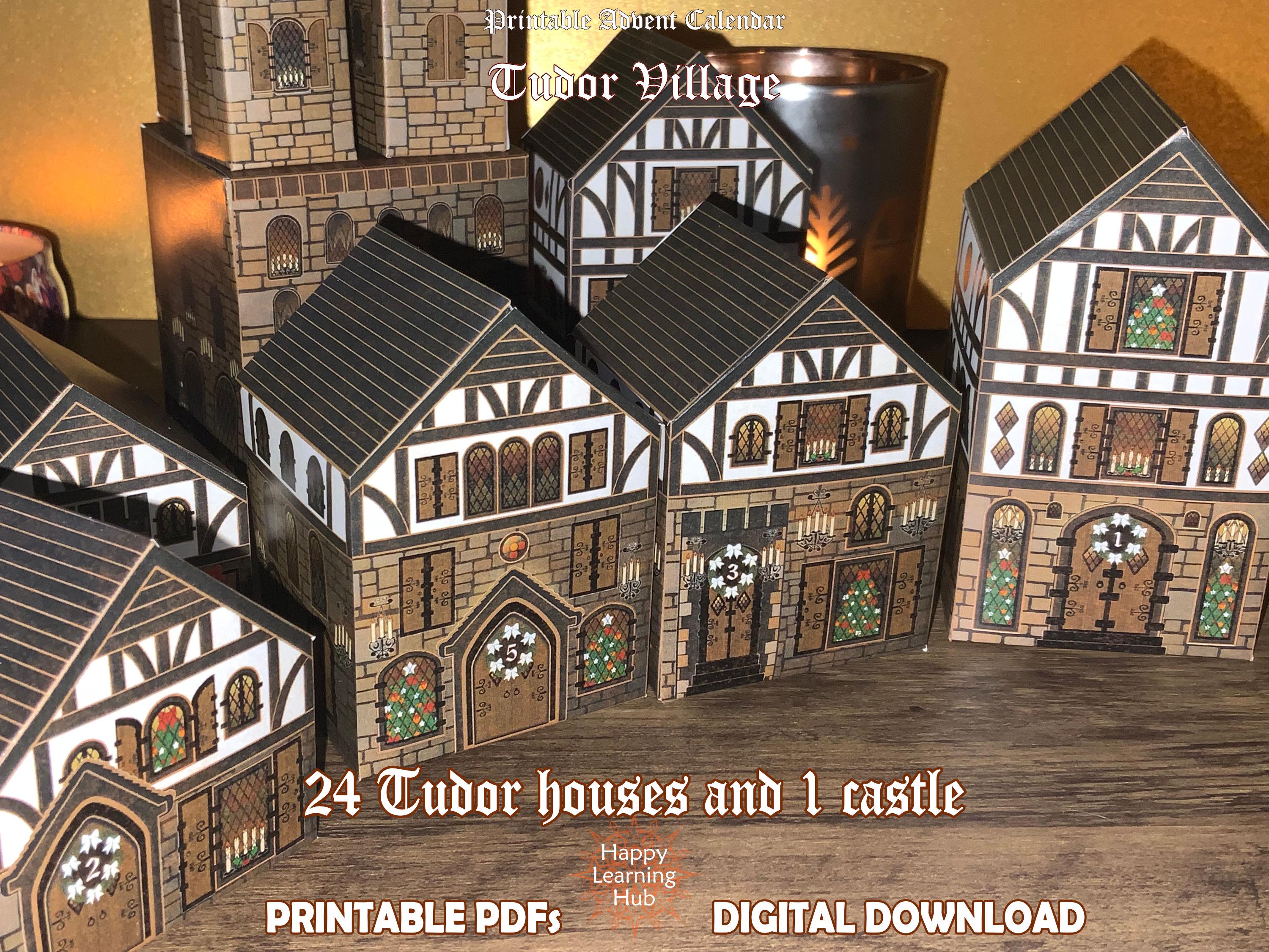 Printable Tudor Village Advent Calendar: DIY Christmas Castle (PDF) - Etsy