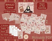 Anne Frank Printable Activities, Printable Bingo Game, Kids Printable Games, Anne Frank House, Printable Worksheets, History, Kids Learning