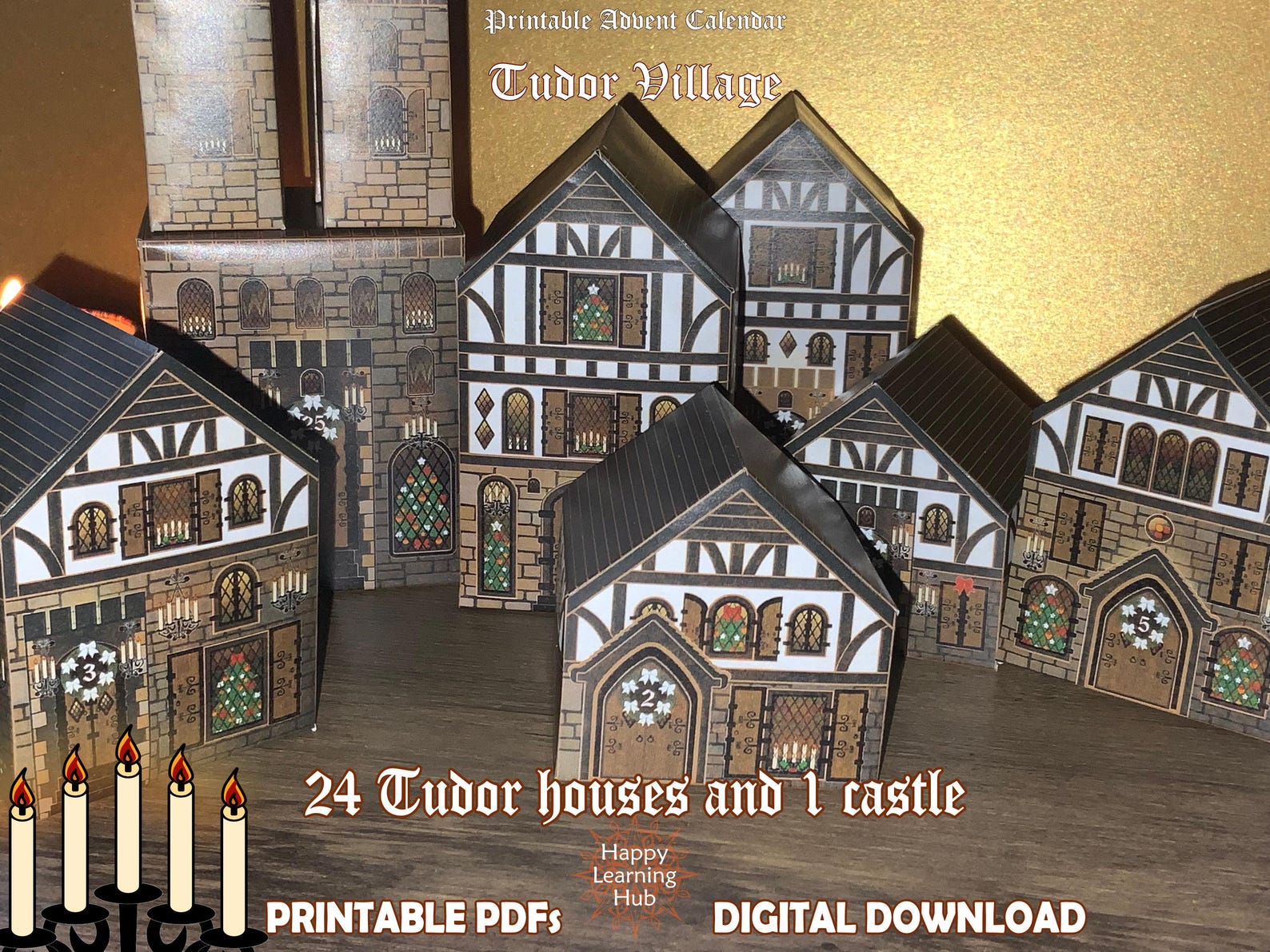 Printable Tudor Village Advent Calendar: DIY Christmas Castle (PDF) - Etsy