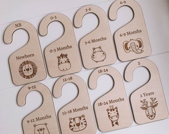 8x Safari Baby Clothes Dividers Design for Laser Cutting - DIGITAL PRODUCT ONLY