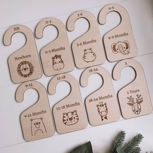 8x Safari Baby Clothes Dividers Design for Laser Cutting - DIGITAL PRODUCT ONLY